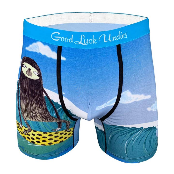 Men's Surfing Sloth Underwear for wholesale by Good Luck Sock
