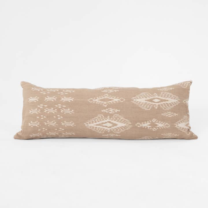 BHD HOME - Wholesale Lumbar pillow - Kilim Ikat Morinda Caramel Long Lumbar Cushion 35 x 90cm
