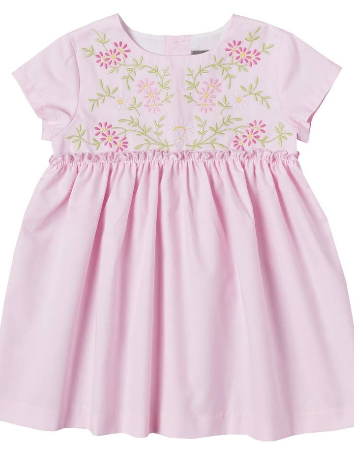 Floral Embroidered Dress for wholesale by Petit Confection