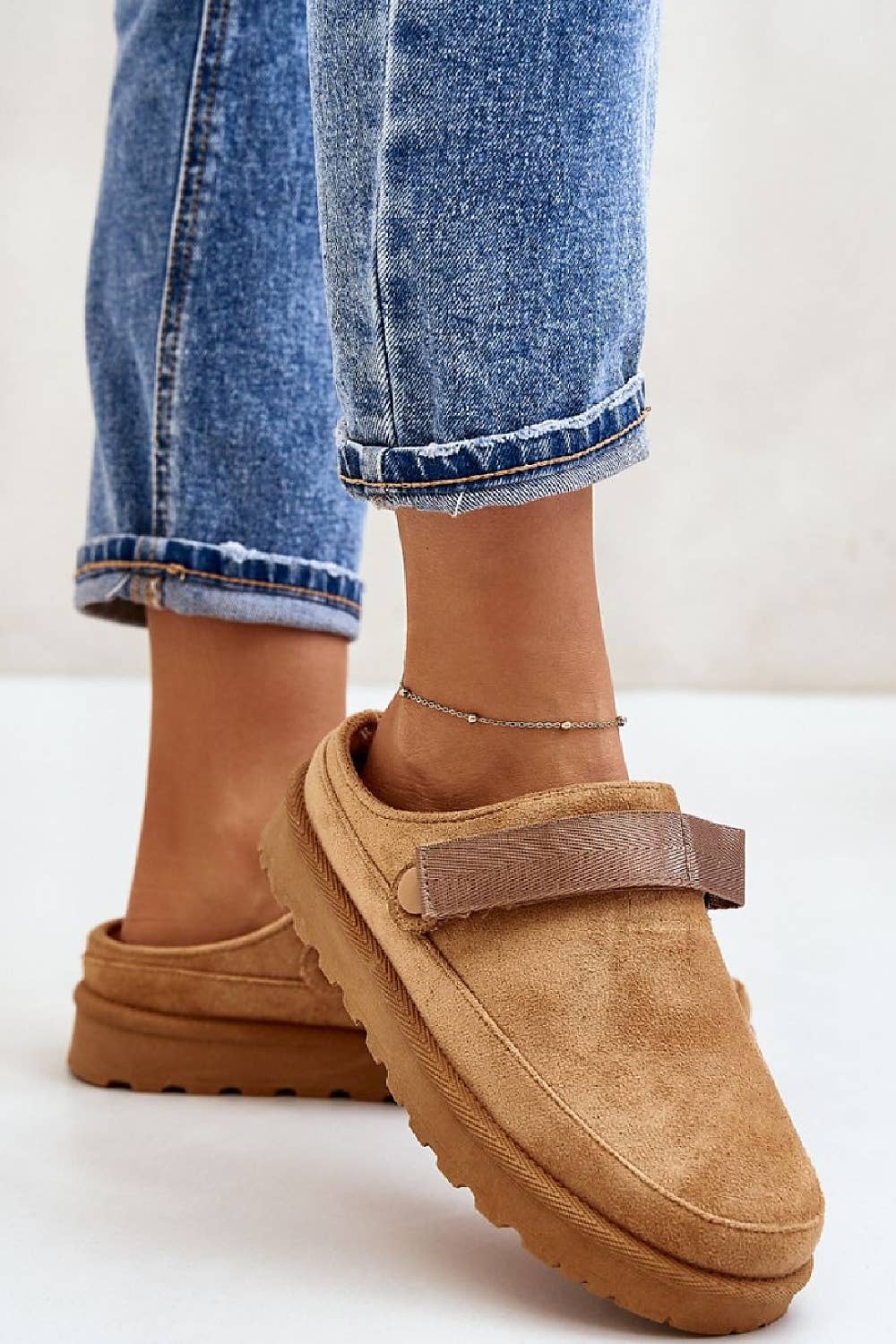 No Doubt Shoes - Wholesale Mules - Women's - WOMENS FAUX SUEDE STRAPPY CLOGS SLIP ON MULES SLIPPERS5