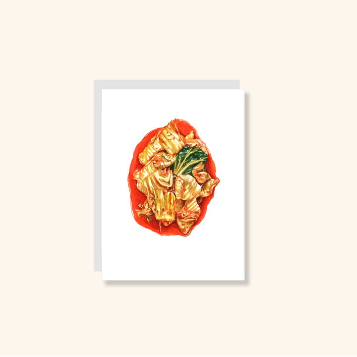 Kimchi Greeting Card for wholesale by Julia Wolinsky Art