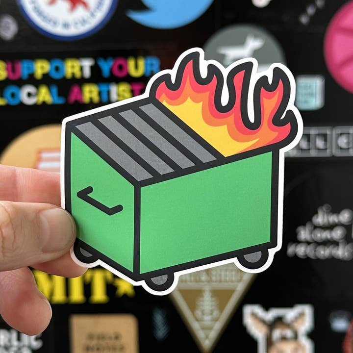 KP General Store - Wholesale Sticker - Dumpster Fire Sticker2