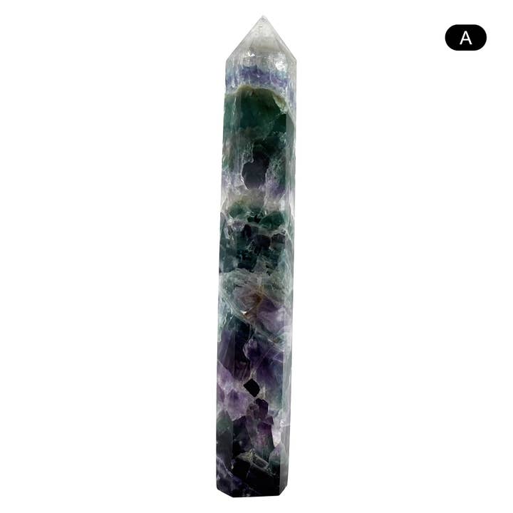 Obélisque en cristal de fluorite arc-en-ciel naturel pour la guérison énergétique, la concentration, la méditation et la décoration élégante de la maison ou du bureau - RPO519 pour la vente par Gem Avenue Wholesale