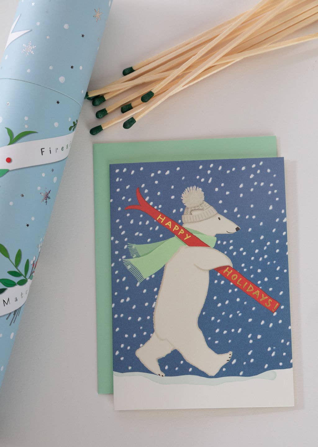 Karen Adams Designs - Wholesale Season's Greetings Card - Polar Bear Greeting Card2
