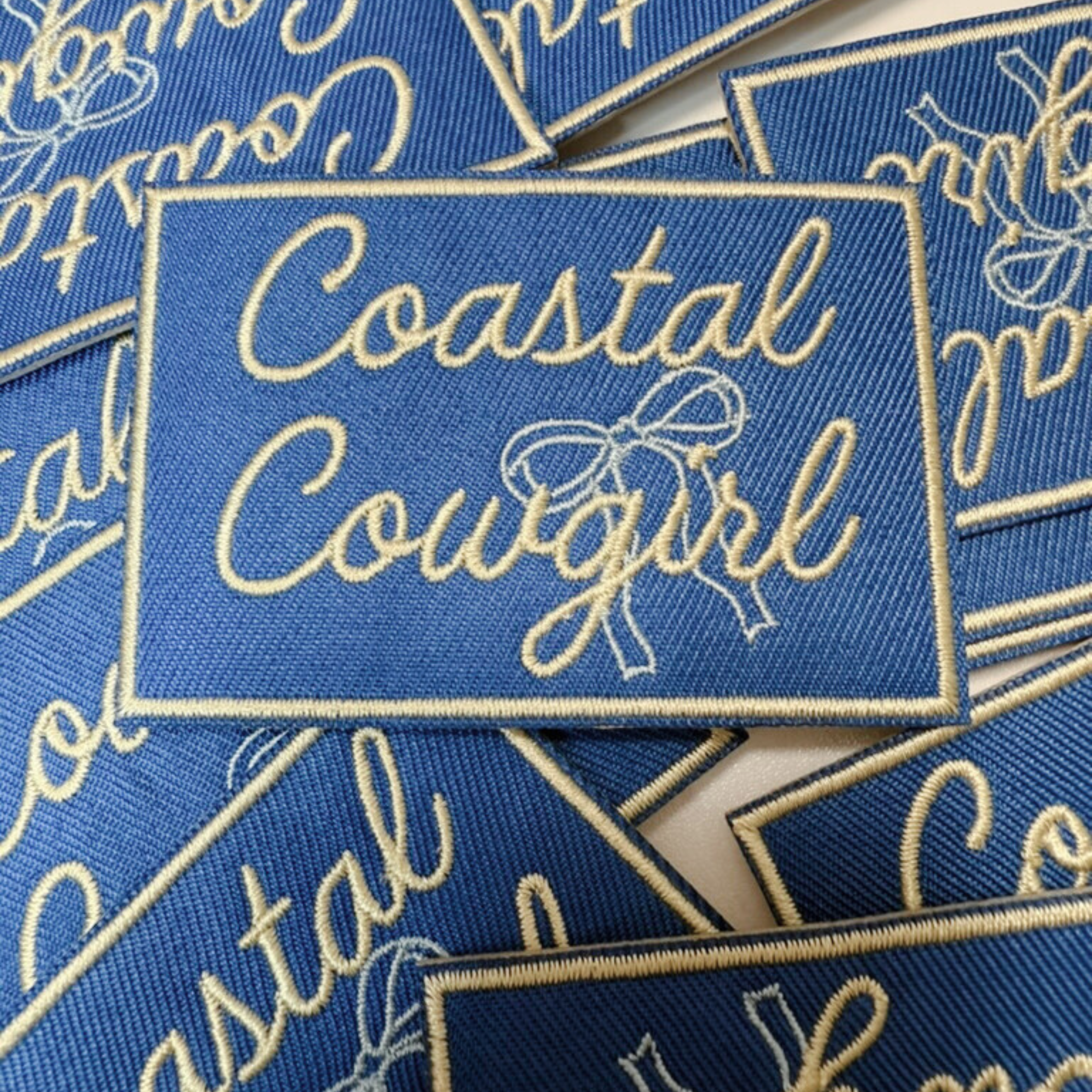 TEELUX - Wholesale Patch - 3" Coastal Cowgirl ( Rectangle)   - Embroidered Hat Patch1