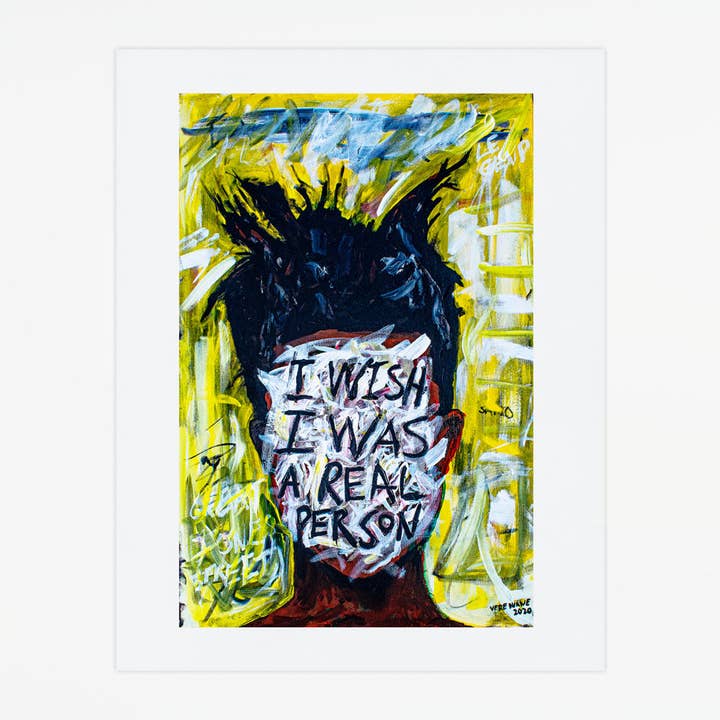 I Wish I Was A Real Person Print for wholesale by Art Pays Me