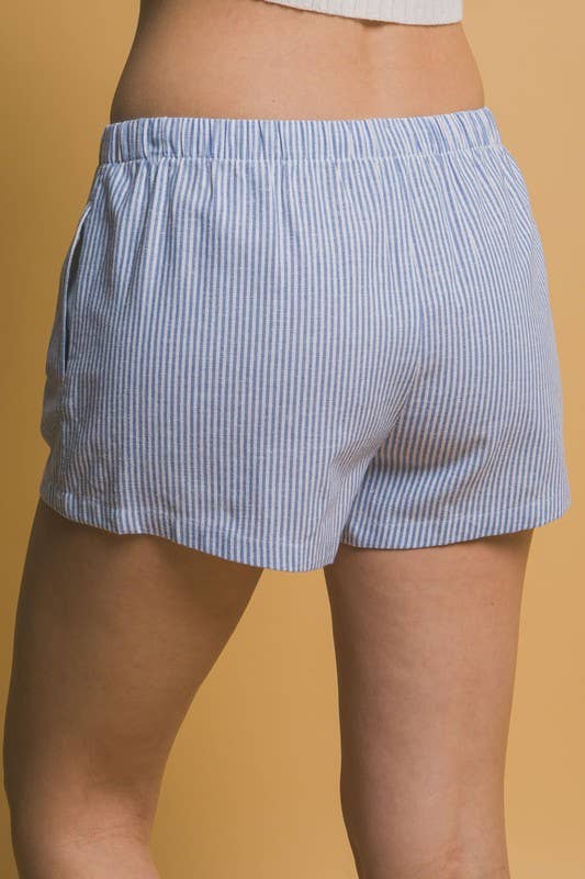 Vanilla Monkey - Wholesale Shorts - Women's - Low- Rise Stripe Linen Shorts6