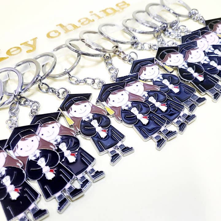 Assorted Color Graduation Key Chain for wholesale on Faire