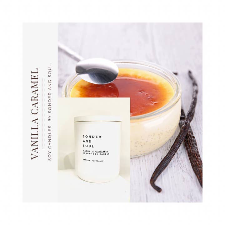Sonder and Soul - Wholesale Jar/filled candle - Vanilla Caramel Soy Candle2