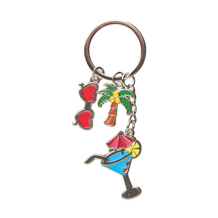 Cocktail Souvenir Charm Keychain for wholesale by Beachcombers