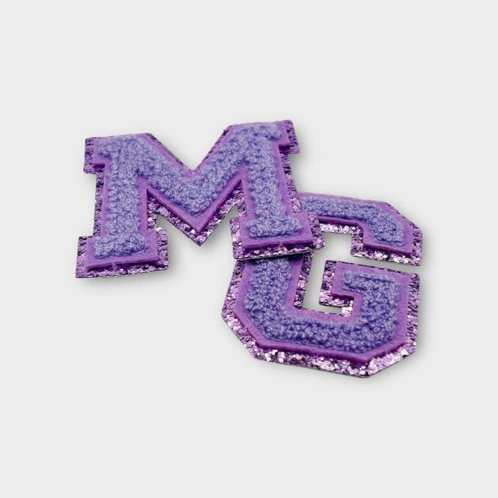 Mimi's Glow Accessories – wholesale Klistermärke – Glitterbokstäver Syrenrosa Glitter (VE3)