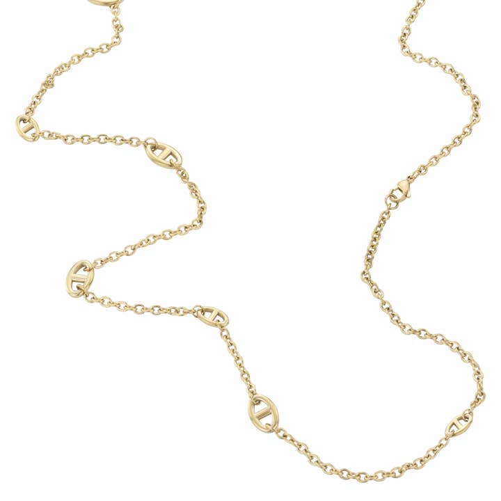 Colar Viajante - Aço inoxidável banhado a ouro - 90 cm por atacado de Hollander Jewels B.V.