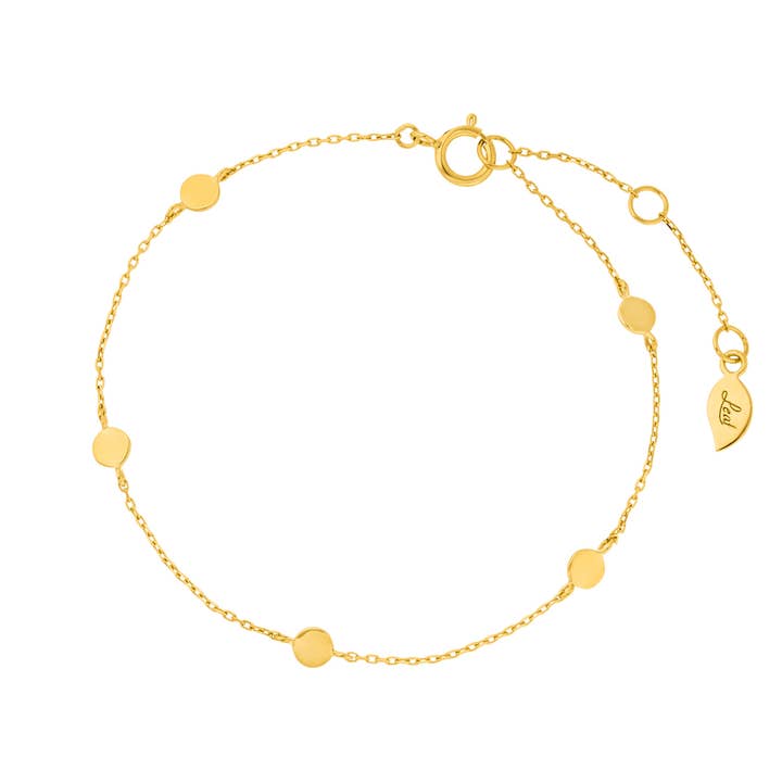 Armband MINI Plates, 14 karat guld för wholesale av Leaf Jewelry