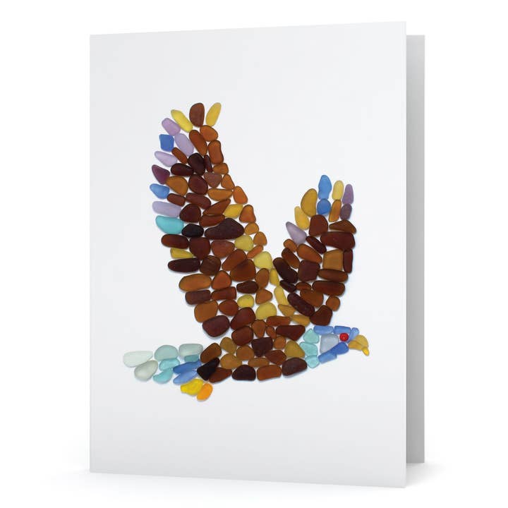 Carta Sea Glass Bald Eagle per la vendita all'ingrosso da parte di Beachcombing / Etched by the Sea