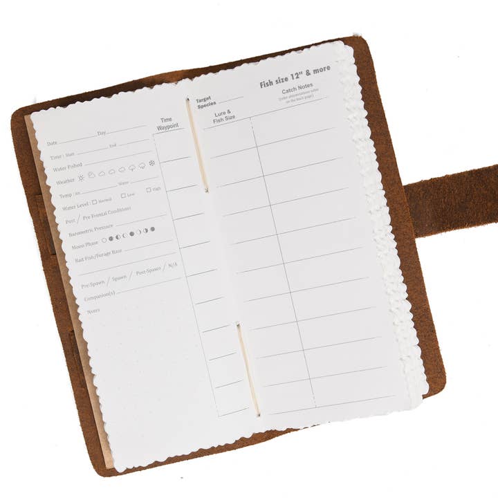 TLG Canada - Wholesale Journal/Diary - Canada Leather Genuine Fishing Logbook | Made In