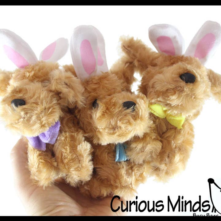 Curious Minds Toys - Wholesale Stuffed/plush toy – Kids & baby - 1 Easter Plush - Stuffed Dog with Bunny Ears - Mini Stuffie 8