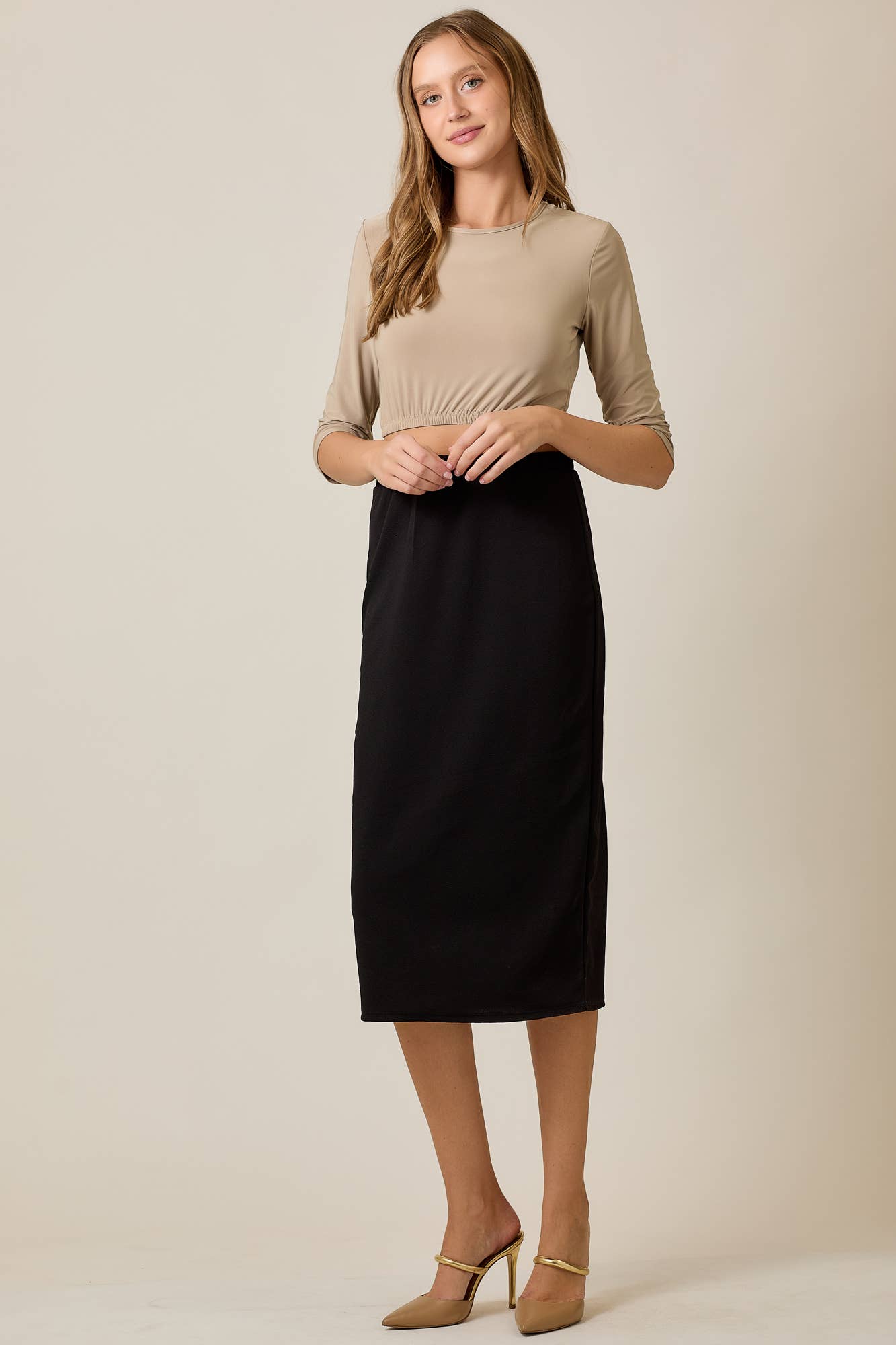 Celeste Clothing - Wholesale Skirt - Women's - KNEE LENGTH PENCIL SKIRT -MODEST 31-INCH  -CS3377017