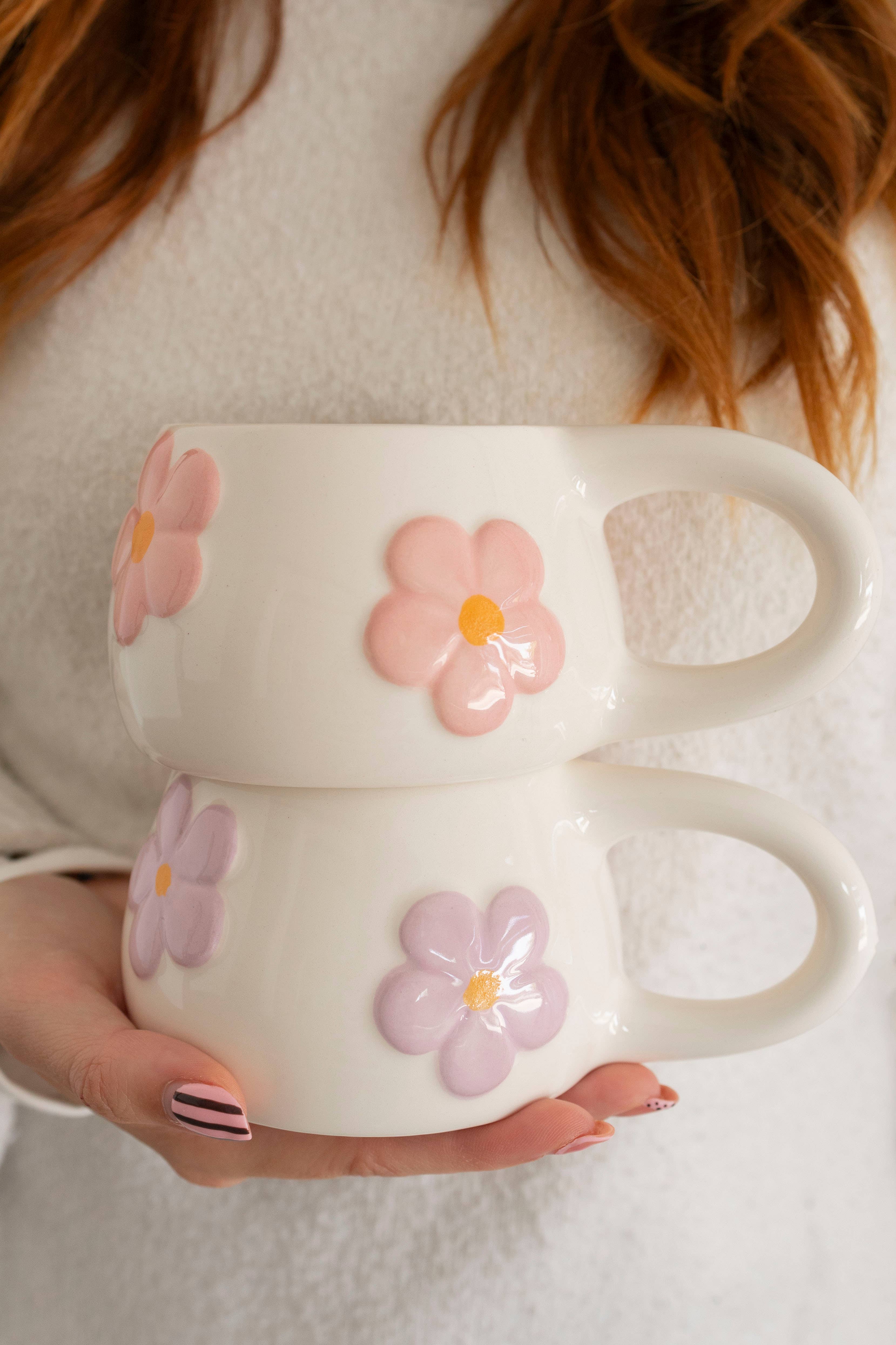 Pipa and Happy – Caneca por atacado – Caneca Blomma de Cerâmica Artesanal com Flores (300 ml)4