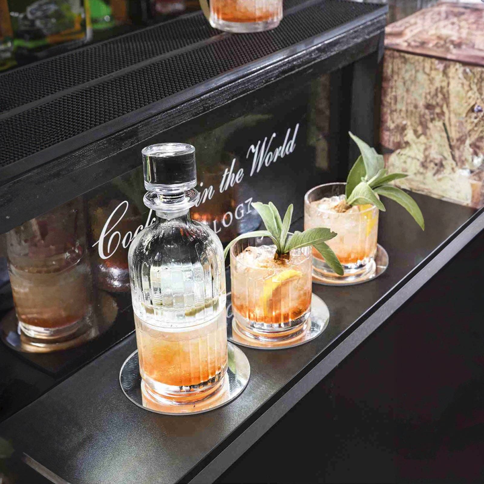 Rinkit Ltd - Wholesale Decanter - 3 Piece 345ml Timeless Combo Stacking Glass Whisky Decanter Set1