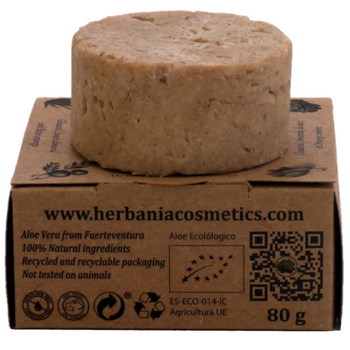 Herbania Cosmetics - Wholesale Shampoo Puck/Solid Shampoo - Champú sólido con aloe vera. 80g. Ghassoul2