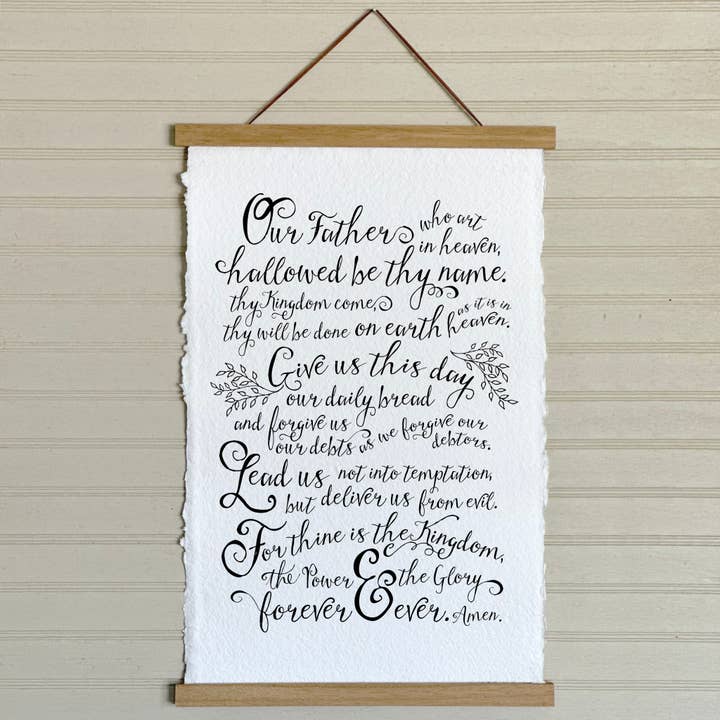 Graphically Speaking Design - Wholesale Sign - Handmade Paper Print, The Lord's Prayer, Inspirational Sign2