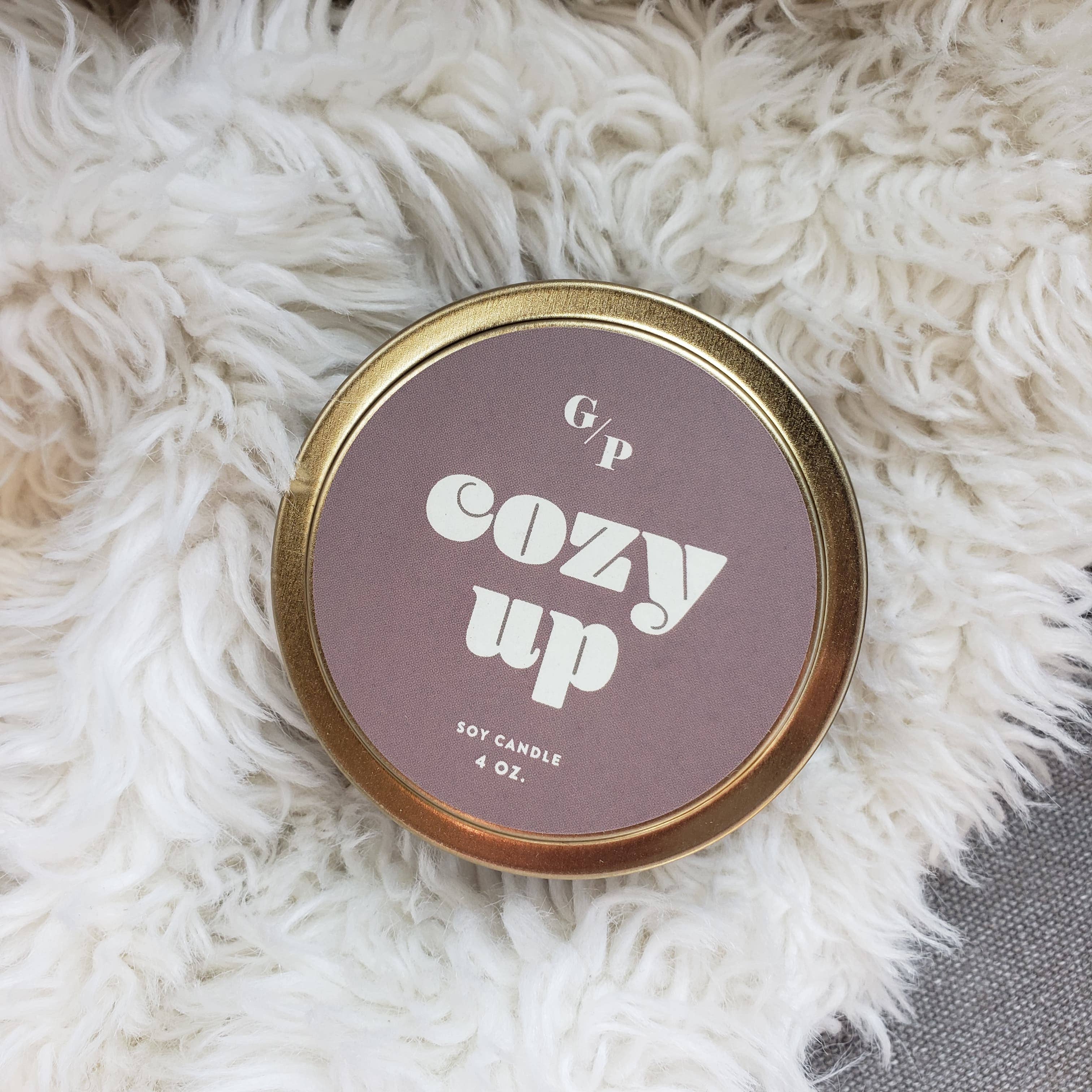 GP Candle Co. - Wholesale Travel Candles - Cozy Up Just Because 4 oz. Candle Tin4