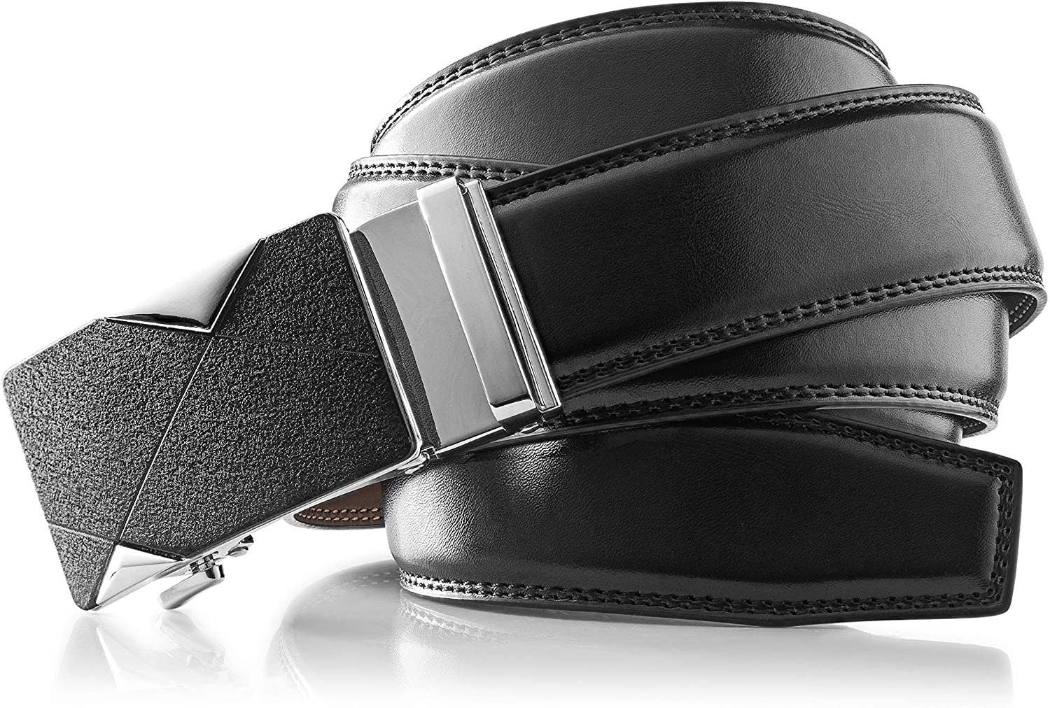 Roxoni - Wholesale Belt - Men's - Men’s Genuine Leather Ratchet Belt with Automatic Buckle32