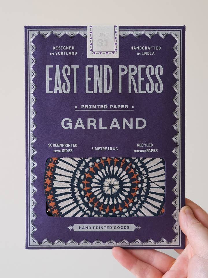 STARS SEWN GARLAND for wholesale by East End Press