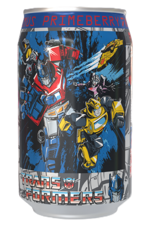Kawaji - Vente Sodas/boissons gazeuses - Canette de soda saveur fraise Transformers Optimus Primeberry 330 ml2