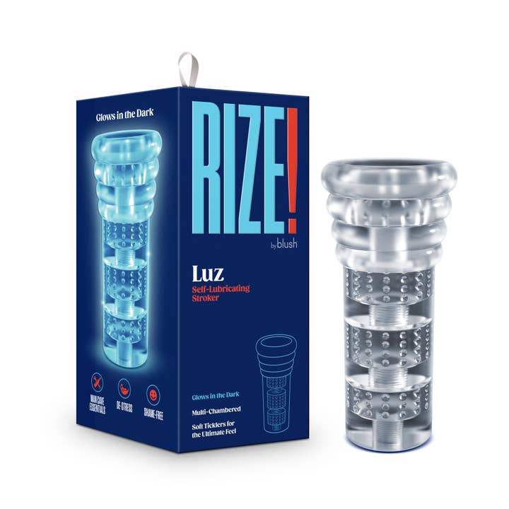 Rize - Luz - Glow in the Dark Self-Lubricating Stroker Clear for wholesale by Blush
