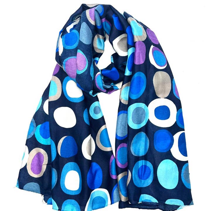 LINETA – wholesale Scarf – Women's – HH-213 Scarf with round pattern print8