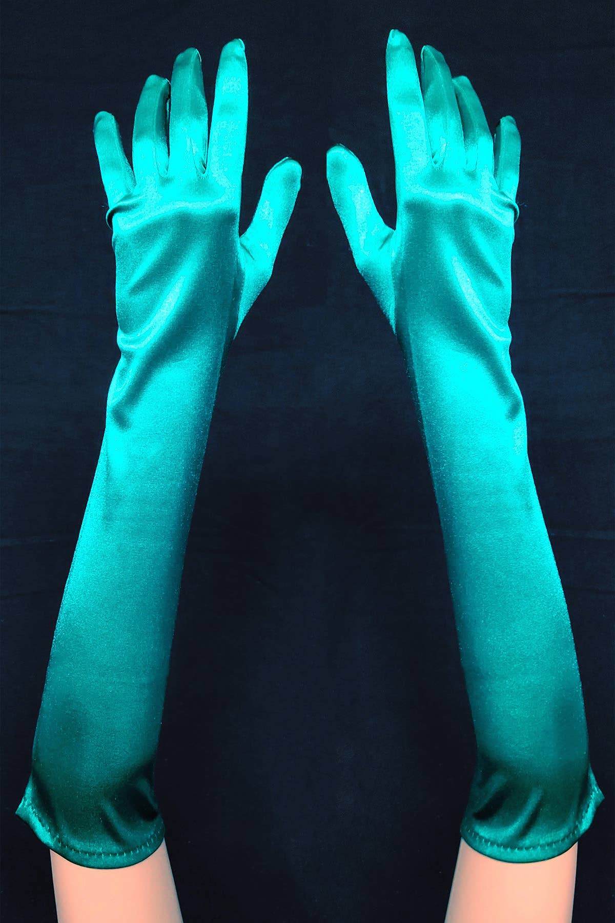 Chicas – wholesale Gloves – Women's – Pair of Elbow Length Satin Evening Gloves G72812BL22