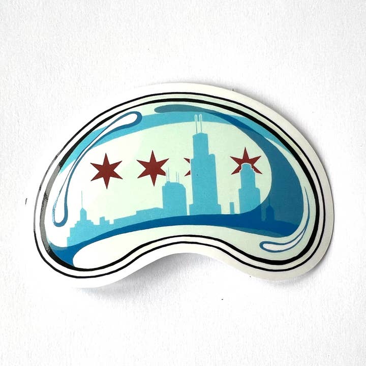Chicago The Bean (Cloud Gate) Vinyl Sticker for wholesale by Cre8Travel
