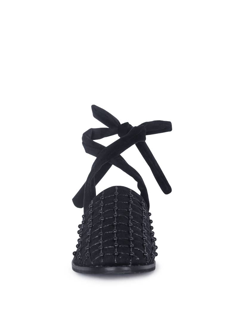 Rag Company - Wholesale Mules - Women's - ASANTE CRISSCROSS BEADED VEIL VELVET MULES11