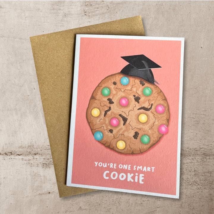 Smart cookie - Well done card for wholesale by Back To The Drawing Board Illustration