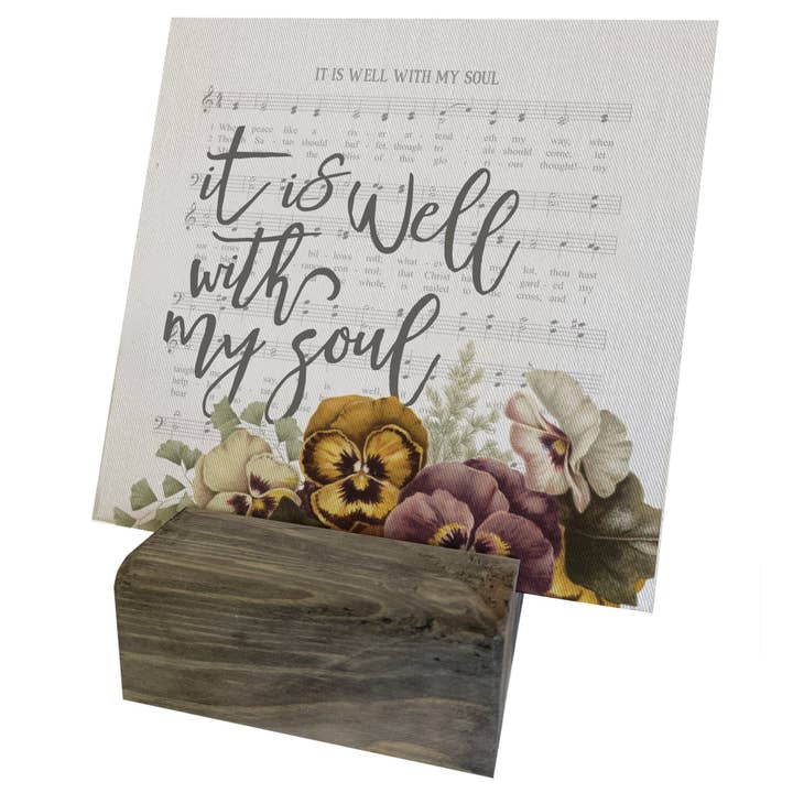 Mini Canvas, It is Well With My Soul, Hymn, Shelf Decor for wholesale by Graphically Speaking Design