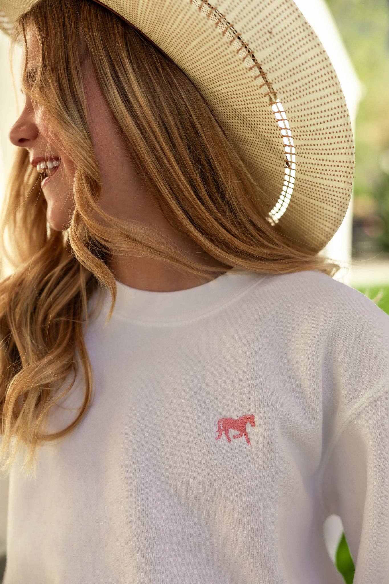 Bridle Up Hope Shop - Wholesale Sweatshirt - Women's - Pink Pony Sweatshirt1