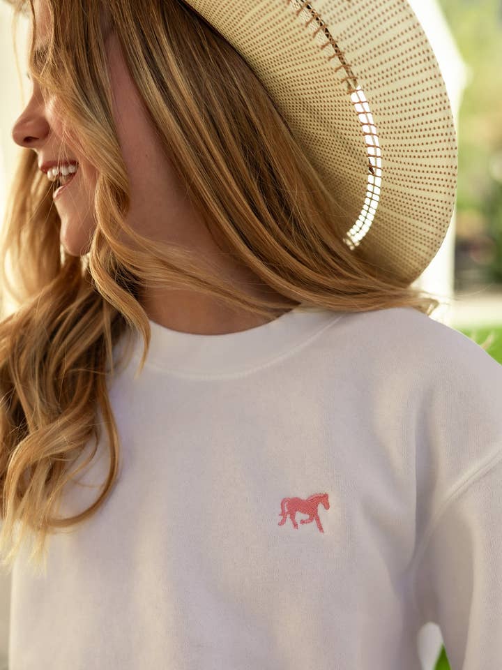 Bridle Up Hope Shop - Wholesale Sweatshirt - Women's - Pink Pony Sweatshirt1
