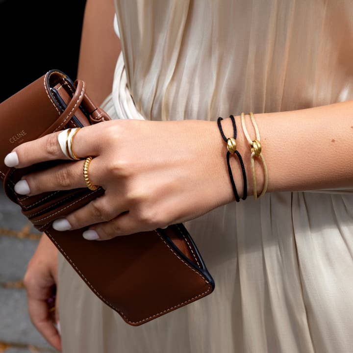 BLAIR - Vendita all'ingrosso Bracciale in tessuto/intrecciato - Bracciale Amy (beige)1