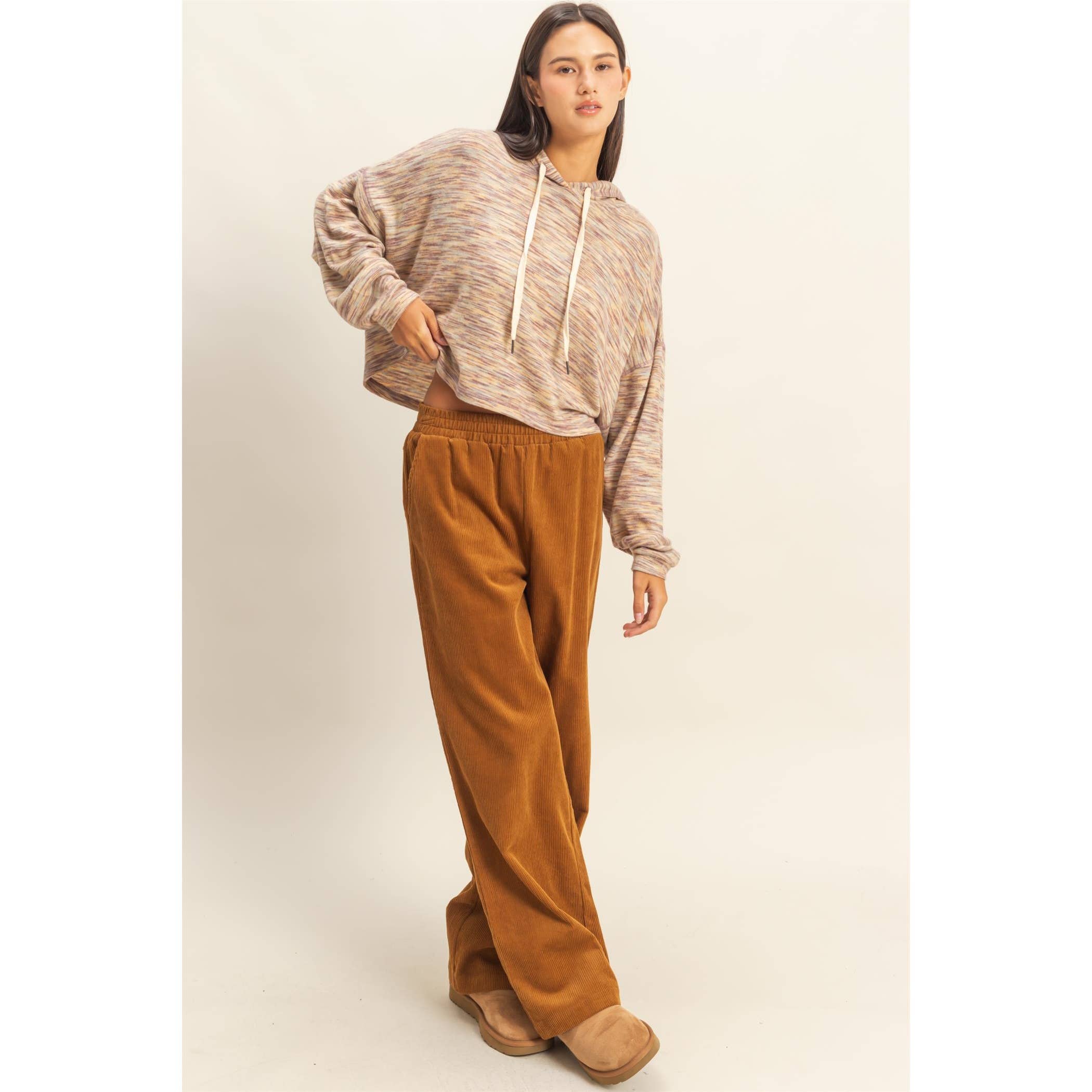 Double Zero - Wholesale Pants - Women's - Corduroy High-Waisted Wide Leg Pants12