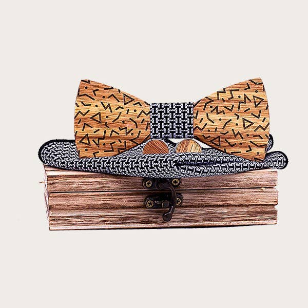 Wood&Chic - Venta al por mayor Pajarita - Hombre - Caja de pajaritas de madera para hombre - Espino cerval