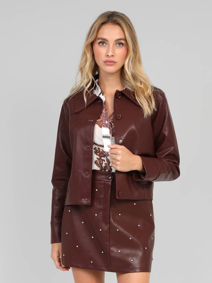 An'ge - Wholesale Jacket - Women's - CLAUDIANE JACKET wine