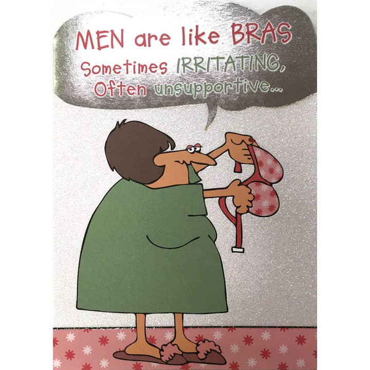 Cartes d'anniversaire humoristiques - Comparaison de soutiens-gorge Humor pour la vente par InterGreet.com