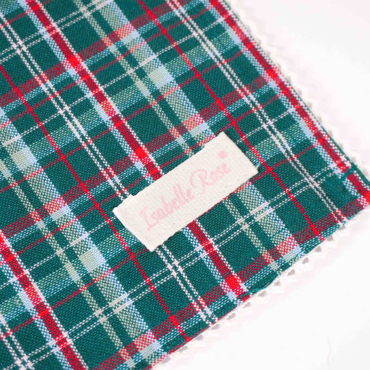 Isabelle Rose - Wholesale Dinner & cloth napkin - Napkin with lace Lisa check 40x40 cm Isabelle Rose1