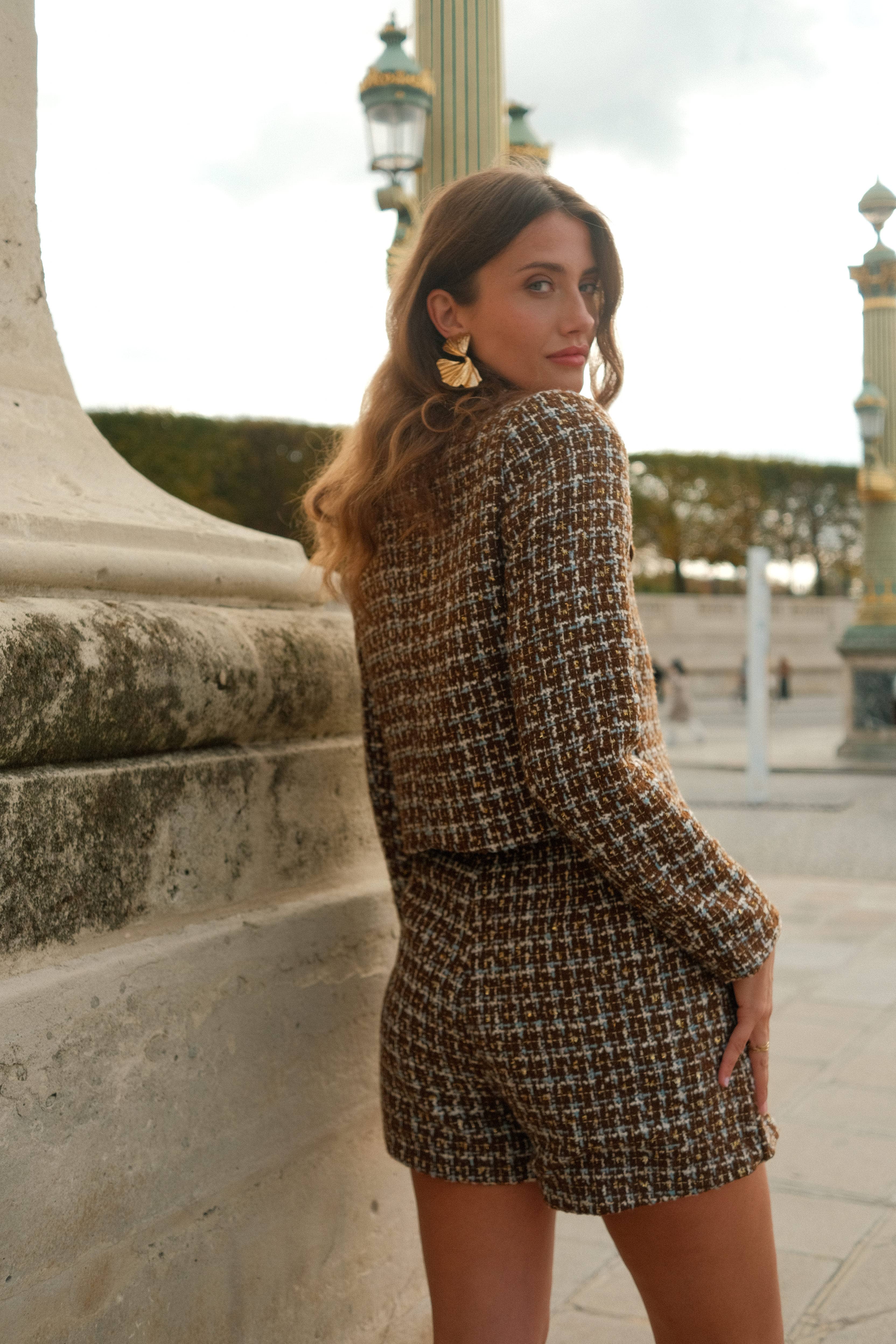 LULUMARY – Engroshandel Nederdel - Dame – Kort tweednederdel PC1254