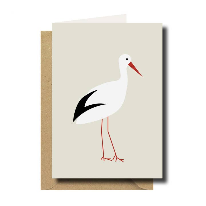 Doppia carta uccello · Cicogna per la vendita all'ingrosso da parte di De Lange Tafel