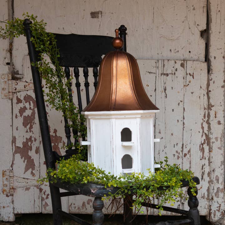 Audrey's Home & Gift - Wholesale Bird House - Birdhouse With Copper Tone Roof, Indoor Accent (PC)4