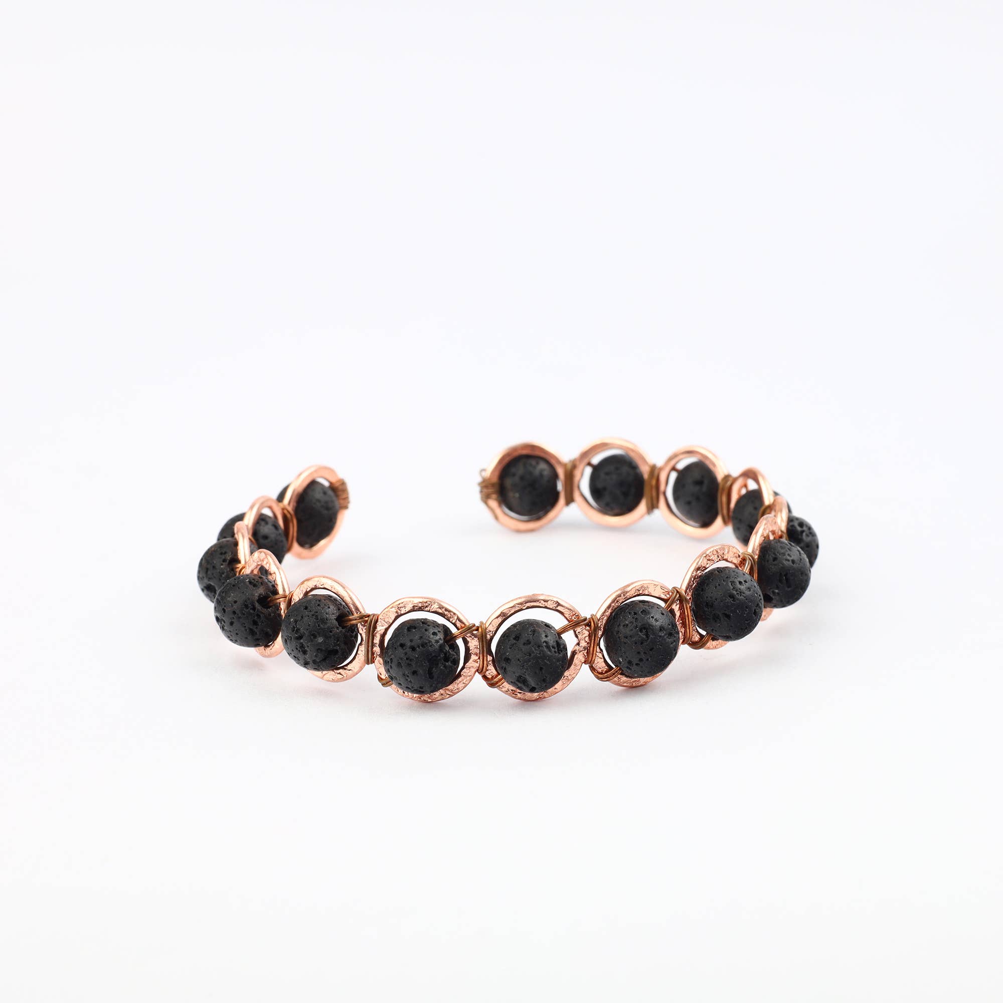 El'Cobre-Ecozonelifestyle - Wholesale Beaded Bracelet - Copper & Lava stone Crystal Bracelet1