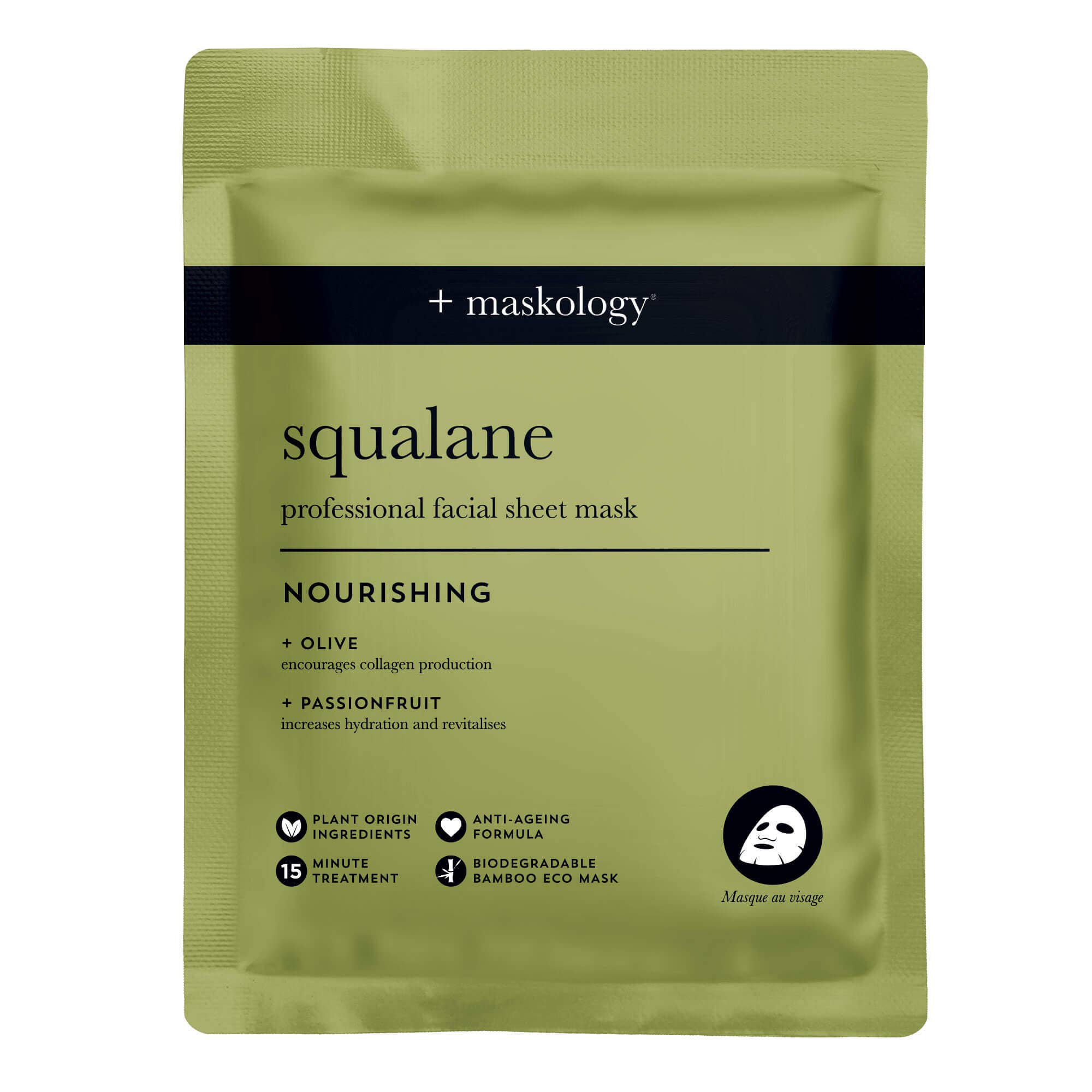 +maskology +serumology - Wholesale Skincare face mask - +maskology SQUALANE Professional Sheet Mask1