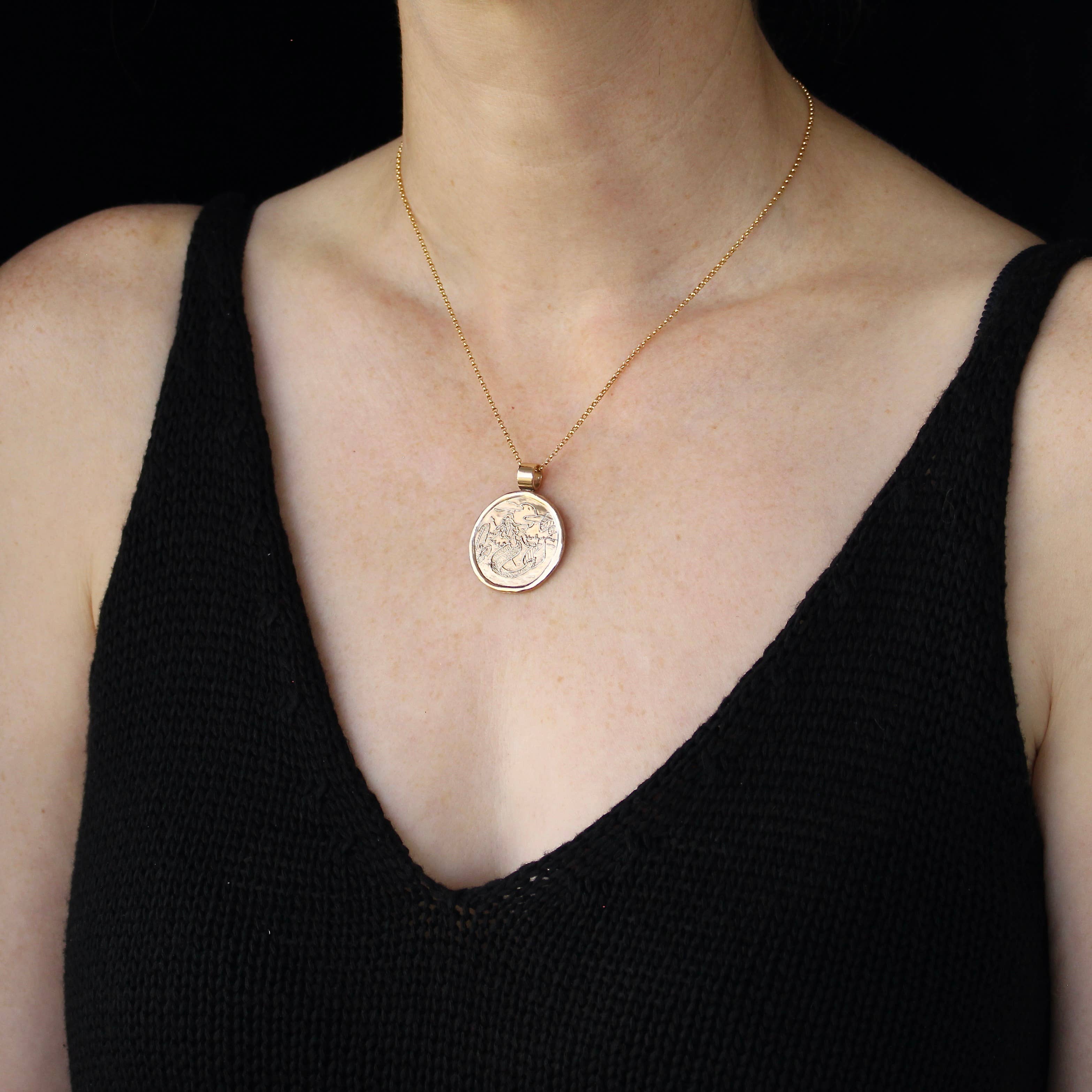 Vis a Vis Jewelry - Wholesale Pendant/Charm Necklace - Iara Amazonian Mermaid Pendant Necklace9